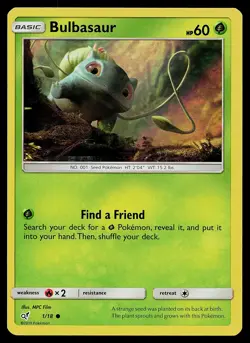 Pokemon Detective Pikachu 1/18 Bulbasaur (Holo Common) - Image 1