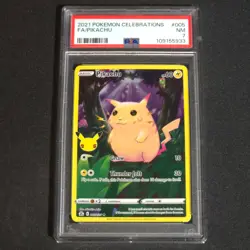 2021 Pokemon Celebrations Full Art Pikachu 005/025 PSA 7 - Image 1