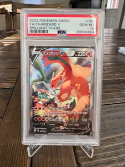 Charizard V (Alternate Art) Pokemon Brilliant Stars 154/172 PSA 10 (Gem Mint) - Image 1