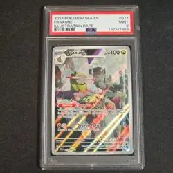 PSA 9 Pokemon Fraxure 077/064 Shrouded Fable Illustration Rare Full Art Holo - Image 1
