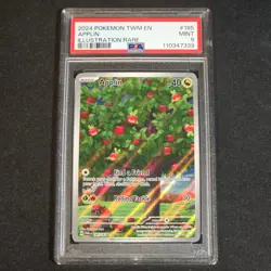 PSA 9 Mint Applin 185/167 Illustration Rare Full Art Pokemon SV06 TWM - Image 1