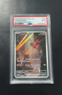 Pokemon Scarlet and Violet 151 Charmander Illustration Rare IR 168/165 PSA 9 - Image 1