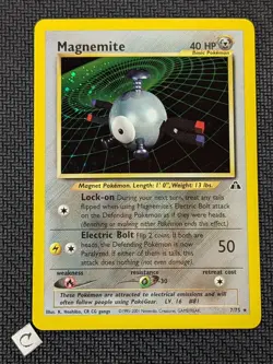 Magnemite 7/75 - Neo Discovery Unlimited Holo Rare Pokemon TCG NM - Image 1
