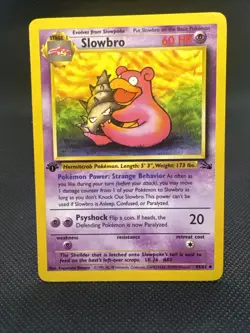 Pokemon TCG Slowbro Fossil 43/62 1999-2000 Wizards Base Set NM 1st Edition - Image 1