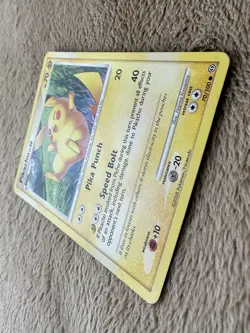 2008 Pokemon TCG DP Stormfront Pikachu Lv.20 HP 70 Common Non-holo 70/100 LP - Image 5