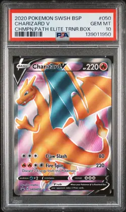 PSA 10 CHARIZARD V 050 CHAMPIONS PATH PROMO POKEMON MJ - Image 1
