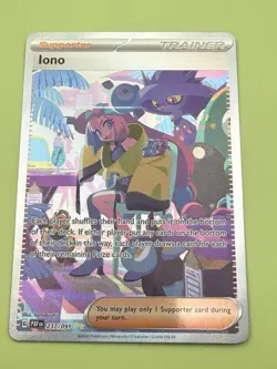 Iono 2024 Pokemon Paldean Fates #237/091 Special Illustration Rare - Image 3
