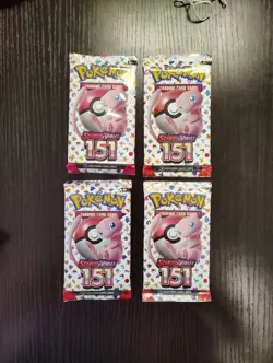LOT OF (4) - Pokemon TCG Scarlet & Violet 151 SEALED BOOSTER PACK(S) USA ENGLISH - Image 1