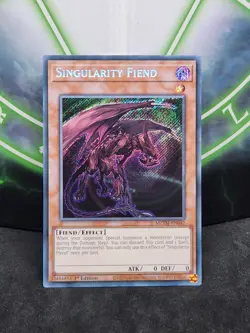 Yugioh Singularity Fiend MZTM-EN042 Secret Rare 1st Edition NM - Image 1