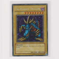 Yugioh | Tri-Horned Dragon LOB-000 Reverse Foil Secret Rare NM-LP - Image 1