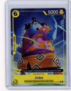 One Piece ST29-005 Jinbe Parallel ST29 Egg Head Foil English Near Mint - Image 1