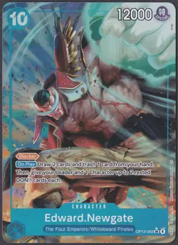 Edward Newgate Alt Art OP13-042 Carrying On His Will One Piece TCG English - Image 3