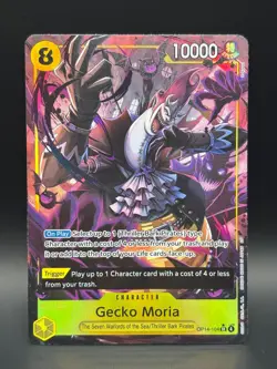 Gecko Moria Alt Art OP14-104 The Azure Sea's Seven One Piece TCG English - Image 1