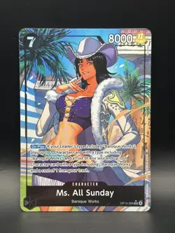 Ms. All Sunday OP14-084 Alt Art The Azure Sea's Seven One Piece TCG English - Image 1