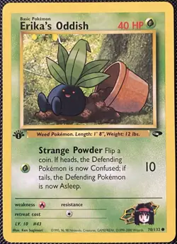 Erika's Oddish 70/132 Gym Challenge Regular 1st Edition - Pokemon Card - Image 1