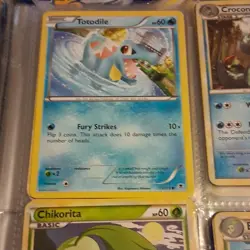 Pokemon TCG HeartGold & SoulSilver Card Lot, Totodile, Croconaw, Chikorita - Image 2