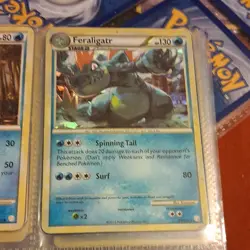 Pokemon TCG HeartGold & SoulSilver Card Lot, Totodile, Croconaw, Chikorita - Image 4