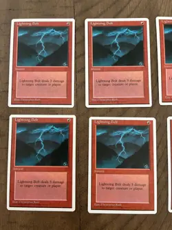 MTG: Lightning Bolt 10 4th Edition NM - Image 3