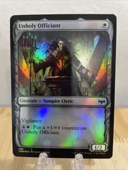 MTG Unholy Officiant Showcase FOIL #286 Innistrad: Crimson Vow Common NM/M - Image 1