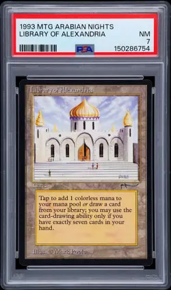 1993 MTG ARABIAN NIGHTS LIBRARY OF ALEXANDRIA PSA 7 - Image 1