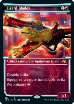 Near Mint x 1 Lizard Blades - Showcase Kamigawa: Neon Dynasty pack fresh edh - Image 1