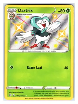 Pokemon TCG - Dartrix - Shining Fates: Shiny Vault SV002/SV122 Shiny Holo Rare - Image 1