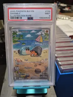 2025 Pokemon BLK EN Dwebble Illustration Rare PSA 9 - Image 1