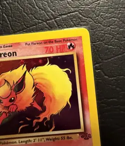 Pokemon TCG Jungle 1999 Flareon Holo Card 3/64 Near Mint - Image 3