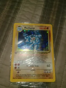 Pokemon TCG Machamp Base Set 1st Edition Factory Sealed Card 8/102 - Image 1