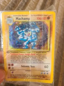 Pokemon TCG Machamp Base Set 1st Edition Factory Sealed Card 8/102 - Image 2