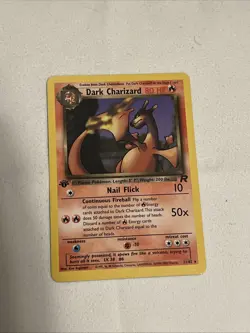 Pokemon TCG 1st Edition Dark Charizard 21/82 Team Rocket Non-Holo 2000 - Image 1