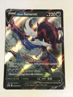 Black Star Promo Pokemon Card, Hisuian Samurott V SWSH239 Ultra Rare - Image 2