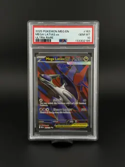2025 POKEMON MEGA LATIAS EX MEG EN-MEGA EVOLUTION ULTRA RARE #163 PSA 10 - Image 1