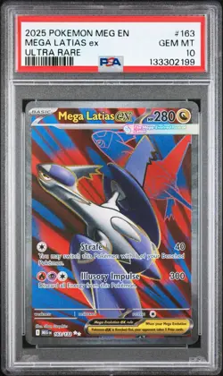 2025 POKEMON MEGA LATIAS EX MEG EN-MEGA EVOLUTION ULTRA RARE #163 PSA 10 - Image 2