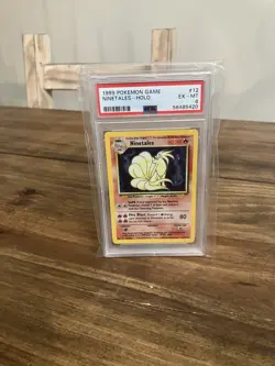 1999 POKEMON BASE SET UNLIMITED #12 NINETALES-HOLO PSA 6 - Image 1