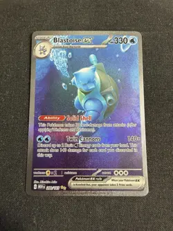 Pokemon Blastoise ex Ultra Rare Full Art Holo Scarlet & Violet 151 200/165 — NM - Image 1