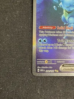 Pokemon Blastoise ex Ultra Rare Full Art Holo Scarlet & Violet 151 200/165 — NM - Image 4