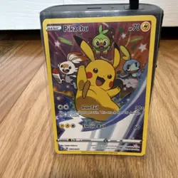Pokemon Pikachu Promo Holo Basic SWSH020 Sword & Shield 70 HP Iron Tail - Image 1