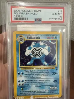 Pokemon 2000 Base Set 2 II Poliwrath PSA 10 Gem Mint - Image 1