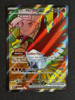 Ethan's Ho-Oh ex 209/182 Full Art Destined Rivals Pokemon TCG NM/MINT - Image 1