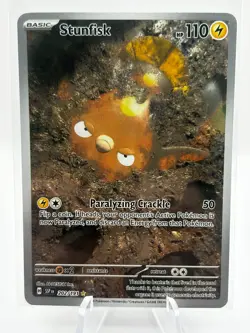 Stunfisk - Illustration Rare - Pokemon SV08: Surging Sparks- 202/191 - Near Mint - Image 1