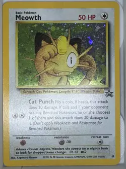 Pokemon TCG Meowth 10/53 Wotc Promo Holo Basic 50 HP Wizards Kagemaru Himeno - Image 1