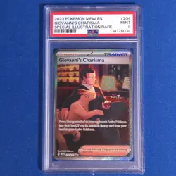 2023 Pokemon 151 Giovanni's Charisma SIR #204 PSA 9 - Image 1