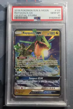 PSA 10 Rayquaza GX 109/168 - Pokemon S &M Celestial Storm - Image 1