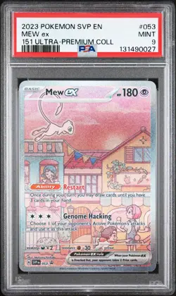 2023 POKEMON SVP EN-SV BLACK STAR PROMO 151 ULTRA-PREM COLL #053 MEW EX PSA 9 - Image 1