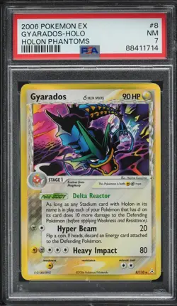 Pokemon Gyarados 8/110 PSA 7 NM EX Holon Phantoms Holo Rare Delta Species 2006 - Image 1