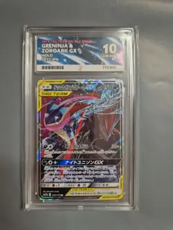 Greninja Zoroark GX 2019 Pokemon All Stars sm12a 072 Graded Ace 10 Pokemon Slab - Image 1