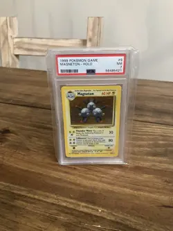 1999 Pokemon Base Set Holo Magneton #9 PSA 7 - Image 1