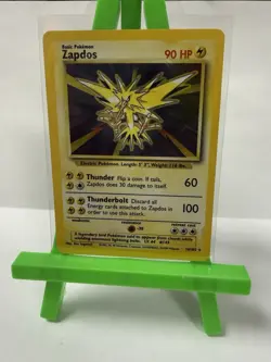 Pokemon Zapdos 90 HP Basic Base Set 016/102 Holo Rare English 1999 Card - Image 1