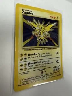 Pokemon Zapdos 90 HP Basic Base Set 016/102 Holo Rare English 1999 Card - Image 3